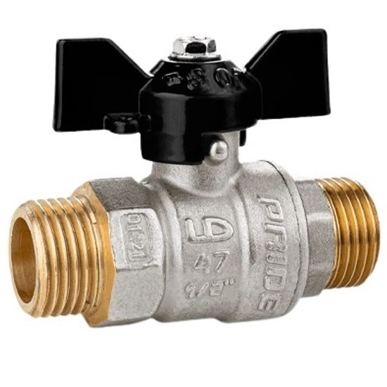 Кран шаровой LD Pride 3/4" НР/НР полнопроходной, бабочка (LD 47.304.20)