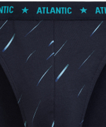 Мужские трусы слипы спорт Atlantic, набор 3 шт., хлопок, темно-синий, 3MP-207