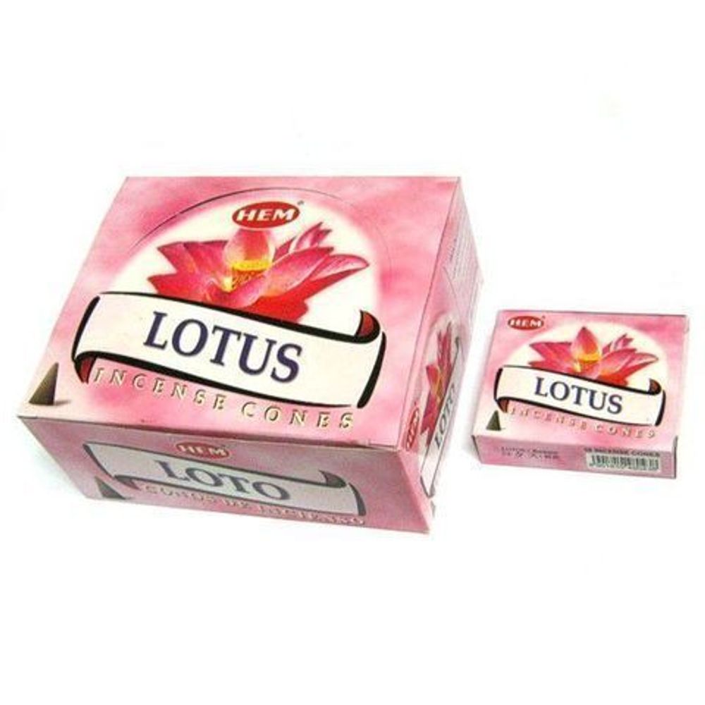 HEM Lotus Благовоние-конус Лотос, 10 шт