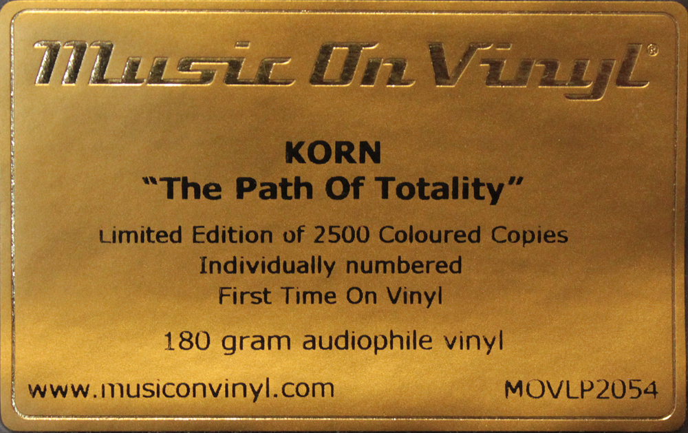 Korn / The Path Of Totality (Limited Edition)(Coloured Vinyl)(LP)
