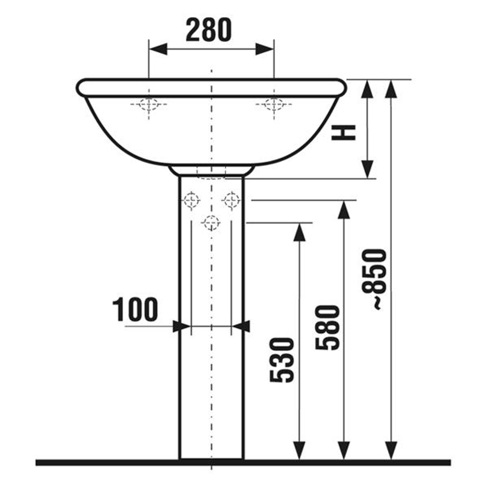 Пьедестал для раковины Jika Lyra белый (8.1927.0.000.000.9 )