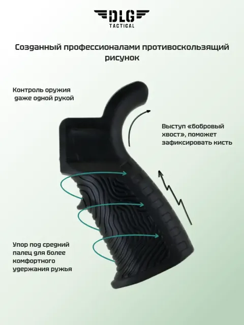 Пистолетная рукоятка AR15 и M16 прорезиненная