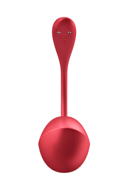 Виброяйцо Satisfyer Shiny Petal Connect App с пультом ДУ, красное