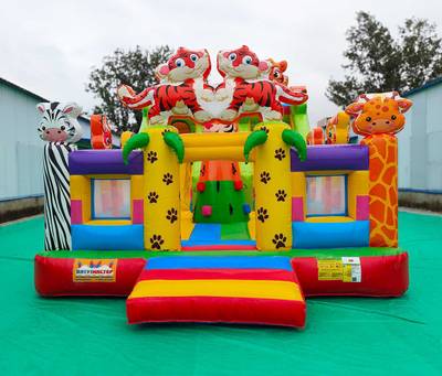 Коммерческий надувной батут «Тигриная страна 4», 9*5*5 м