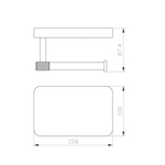 Держатель для туалетной бумаги с полкой WONZON & WOGHAND MAJESTIC, Черный/Золото (WW-9226)