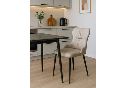 Стул на металлокаркасе Woodville Neli beige, black