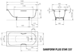 Ванна стальная 180x80 Kaldewei Saniform Plus Star 337 133700010001