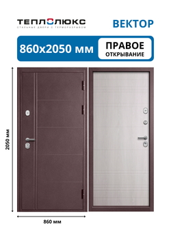 Входная дверь Вектор Белёный дуб