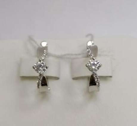 Серьги из золота с фианитами