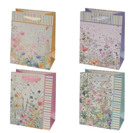 GAEM Пакет подарочный (бумага 230г/м2, блок микс 12шт), L18 W8 H23 см, 4в.