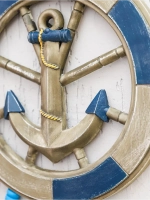 Декор для дома на стену "Штурвал" 43 см