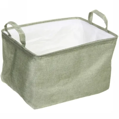 Коробка для хранения вещей с ручками «ВЕСТА», цвет зеленая пастель, 38*26*21см