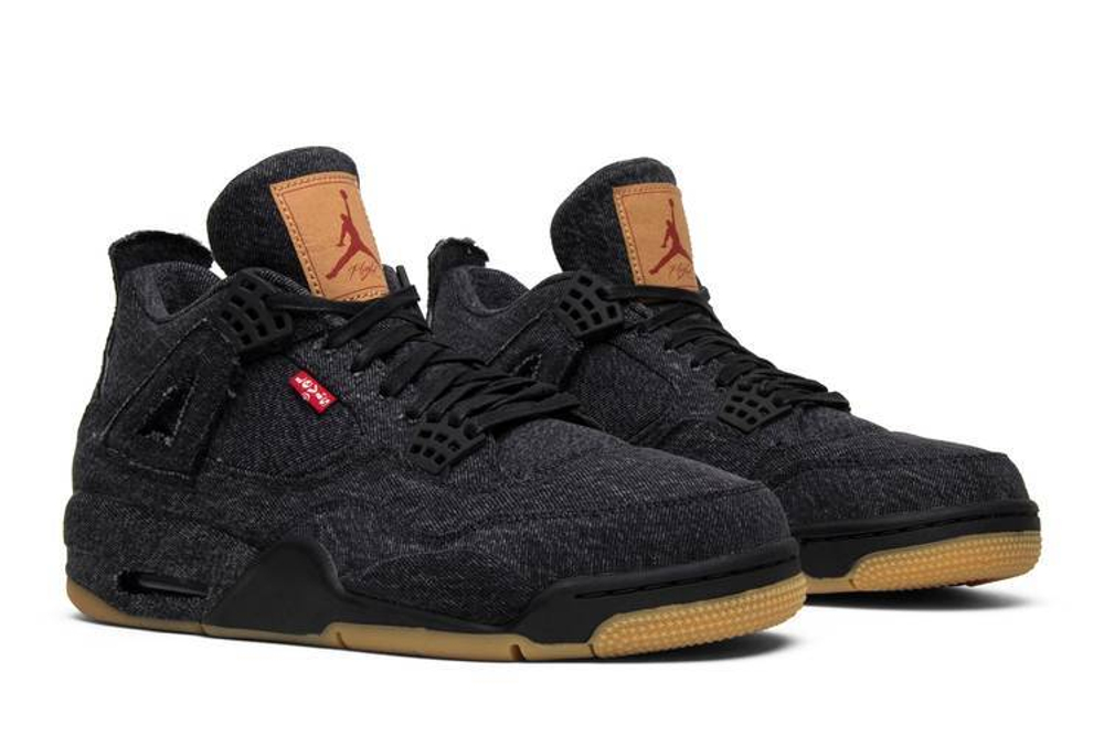Кроссовки Levis X Jordan Air Jordan 4 Levis Black (Levis Tag)