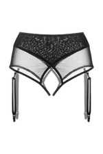 Эротические трусики-пояс для чулок Pliability с высокой посадкой (Размер: 46-48) (Цвет: черный)