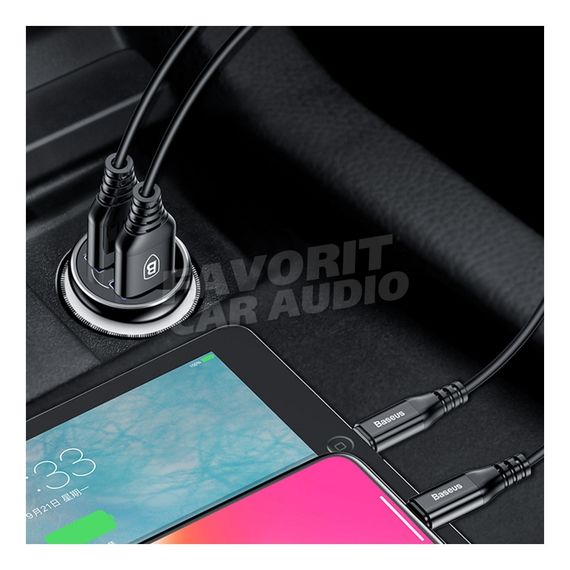 АЗУ 2USB Baseus F635 Gentleman 4800mA металл чёрный