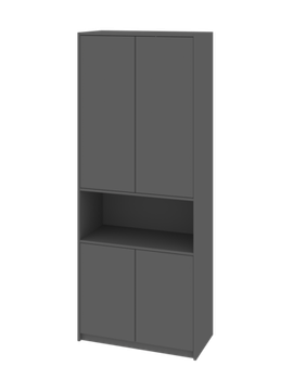 Шкаф ГРАНД-ЛАВОРО-17 /800*2000*400/ белый / белый