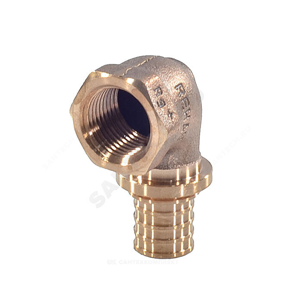 Угольник для PE-X труб аксиальный бронза Дн 20х3/4" ВР RAUTITAN RX+ Rehau 14563561001 (13660971001)