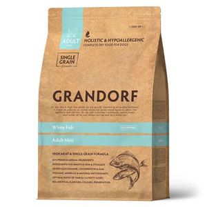 Уценка! Повр.упак./ Сухой корм Grandorf DOG White Fish MINI для взрослых собак мелких пород с белой рыбой