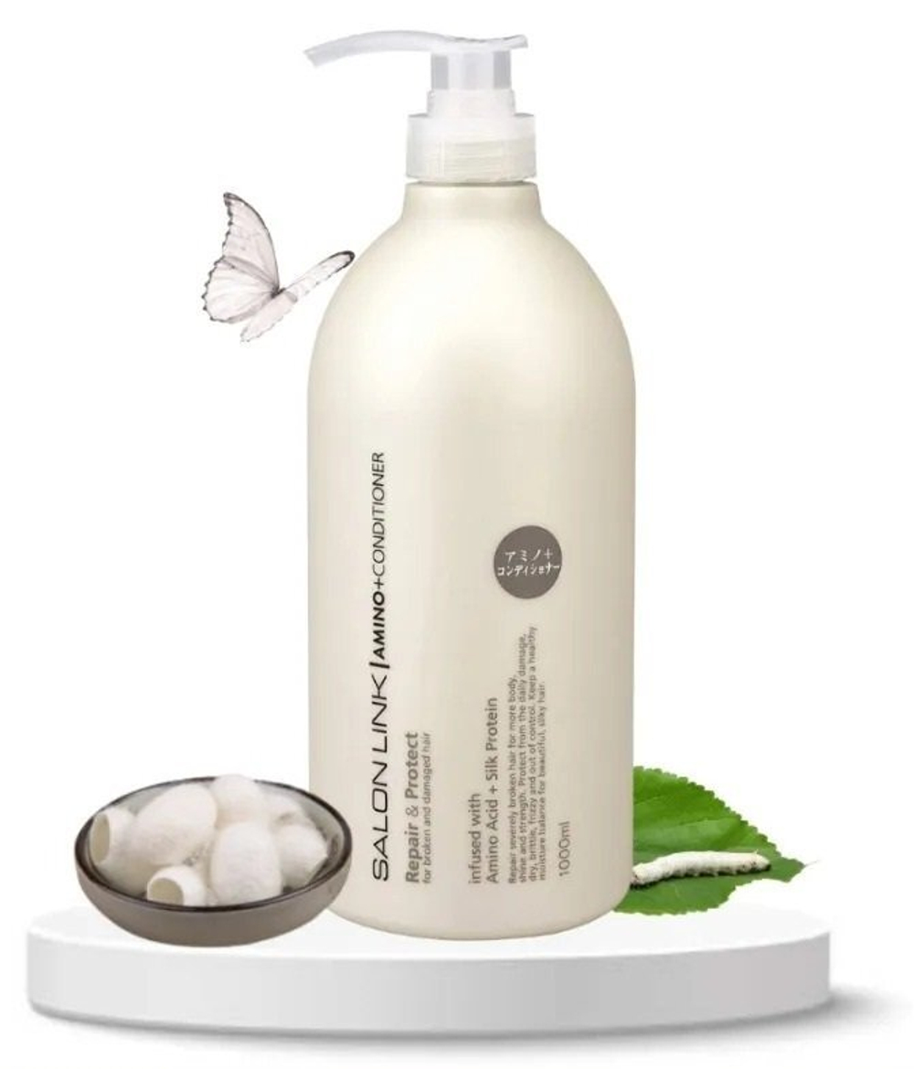 Kumano CosmeStation Кондиционер Salon Link Extra Conditioner увлажняющий с аминокислотами и протеинами шелка. 1000 мл.