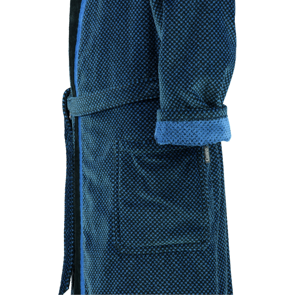 Халат велюровый Cawo 4839 синий Германия фрагмент