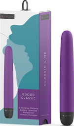 Фиолетовый классический вибратор Bgood Classic - 18 см. (Цвет: фиолетовый)