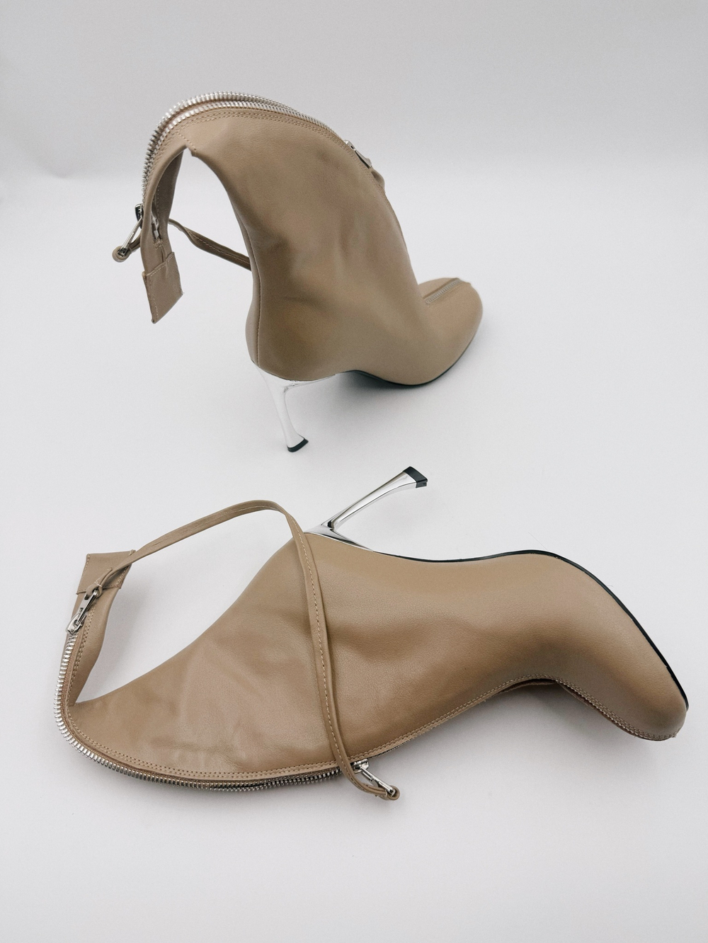 Ботильоны с замком GLAM BEIGE