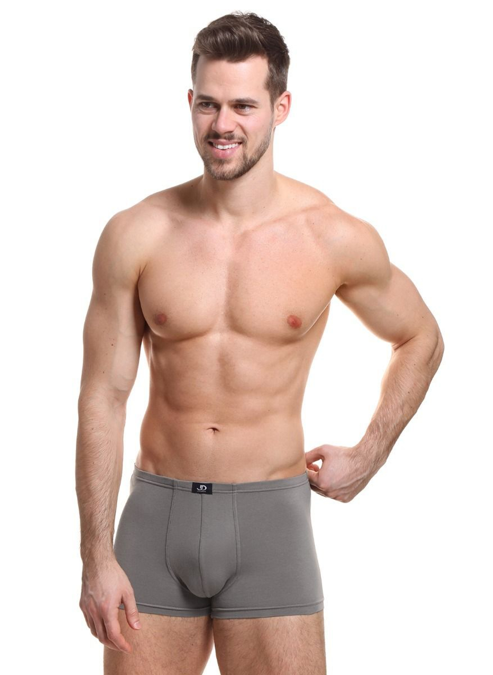 Хлопковые мужские трусы-боксеры (Размер: M) (Цвет: синий)