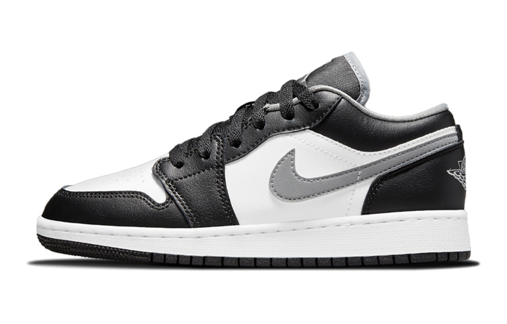 Jordan Air Jordan 1 Low shock absorption, non-slip, wear-resistant, low-cut retro basketball shoes GS black and white gray