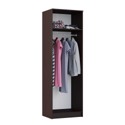 Шкаф платяной Женева, Белый глянец холодный, Венге