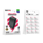 Сетевой адаптер питания BOROFONE BAS74A PD 20W QC 3.0 + кабель Type-C - Type C (белый)