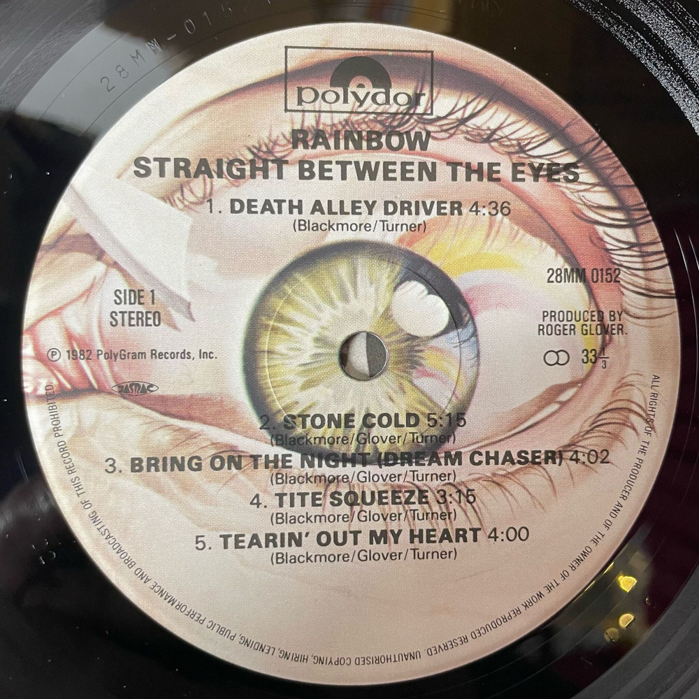 Винтажная виниловая пластинка LP Rainbow Straight Between The Eyes (Japan 1982) (No Obi) Rock Fever