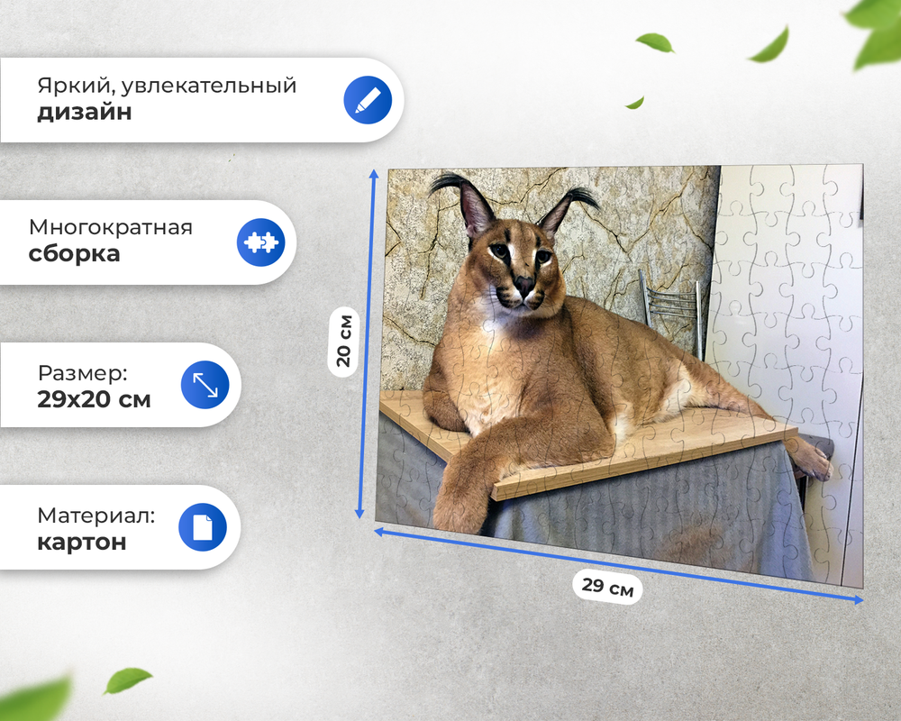 Пазл Шлёпа Большой Русский Кот Floppa На Столе