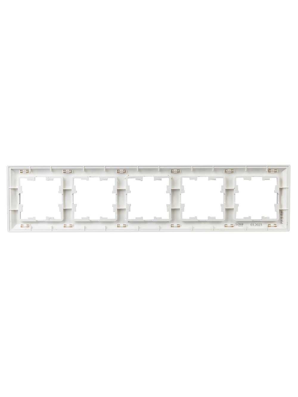 BRITE Рамка 5-местная РУ-5-Бр алюминий/алюминий IEK