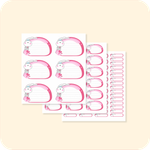 Наклейки для школьных принадлежностей. Зайка