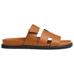 Hermes Chypre leather Calfskin functional style outdoor fashion sandals men's natural Color, H211865Z H43