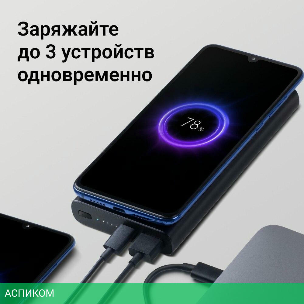 Портативное зарядное устройство Xiaomi Mi 10W Wireless Power Bank WPB15PDZM (BHR5460GL)