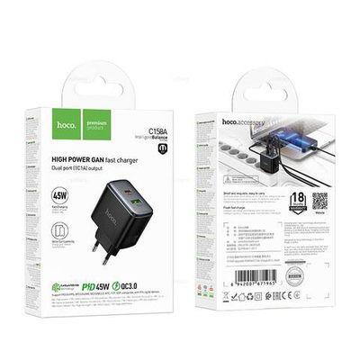 Hoco C158A Upgrade PD45W(1C1A) зарядное устройство
