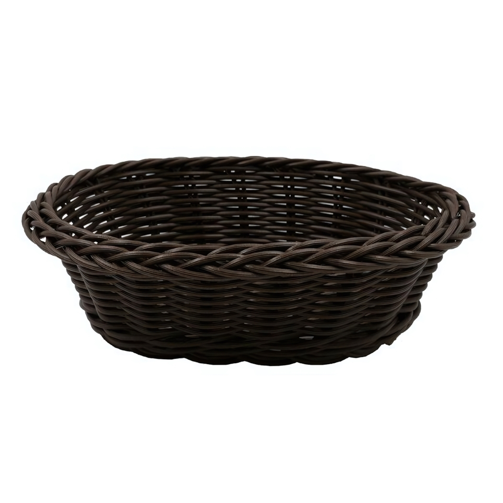 Корзина настольная овальная "Полиротанг", Д230 Ш170 В70, коричневый