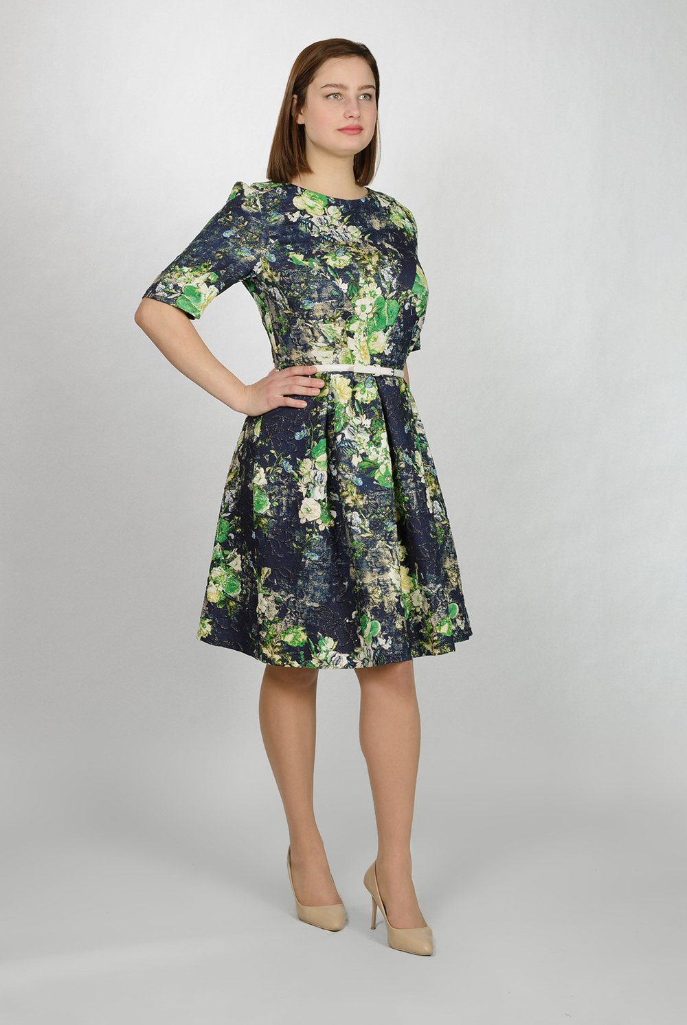 Нарядное платье 1185АН, Зелено-син #254ЗС051185АН