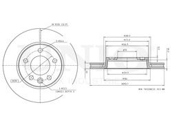 Диск тормозной задний UNIO BRD-20071