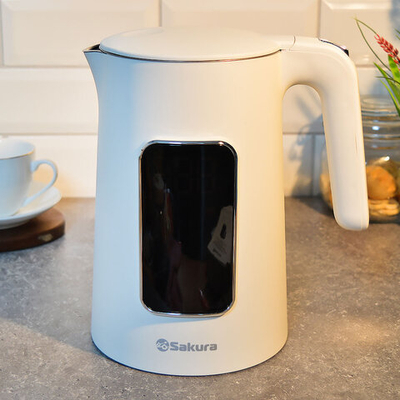 Чайник электрический 1,7л Sakura SA-2192DW Premium, сенсорный дисплей, белый