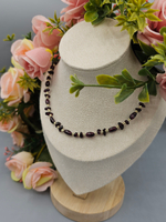 Чокер ручной работы из натурального граната "Золотой гранат"