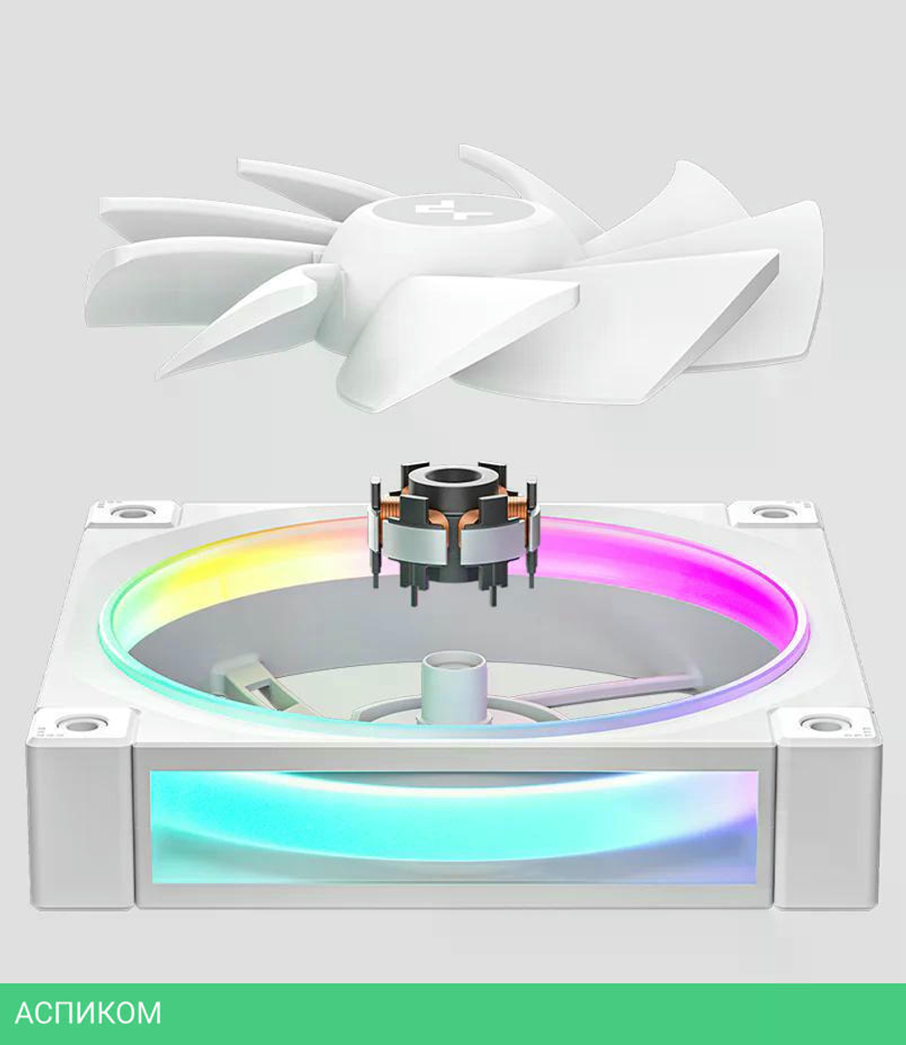 Система жидкостного охлаждения для процессора DeepCool LQ240 WH (R-LQ240-WHDSMC-G-1)