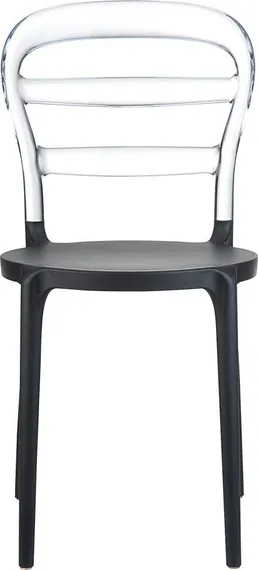 Стул Miss Bibi черный/прозрачный