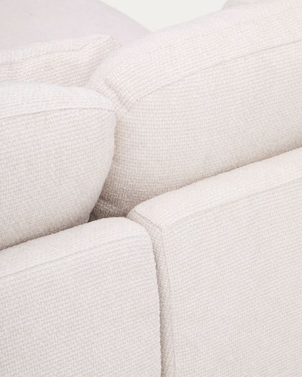 Laira 3-местный диван-кровать из шенилла с шезлонгом слева цвет экрю 246 см