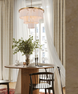 Люстра Cloyd HERCULANUM-B C9 / Ø60 см - алебастр - латунь (арт.11140)