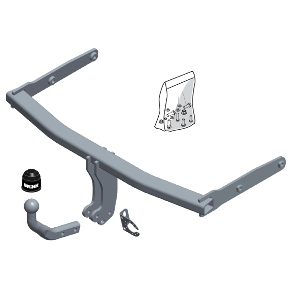 Фаркоп Brink (Thule) 610800 для Audi A4 8W2,B9 15-(паспорт и сертификат в комплекте)(без электрики)