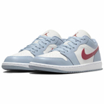 Кроссовки Jordan Air Jordan 1 Low Blue Grey Dune Red (Женская размерная сетка)