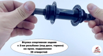 Втулка спортивная задняя с 2-мя резьбами (под диск. тормоз) на пром. подшипнике 36 отверстий
