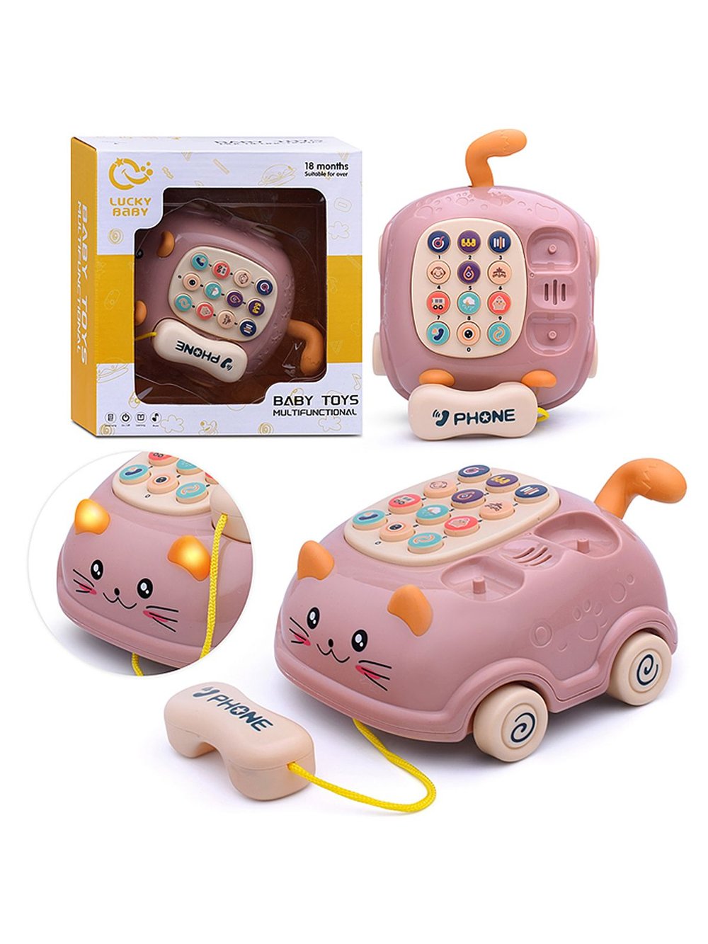 Телефон детский игрушечный Котик (LDJ215)